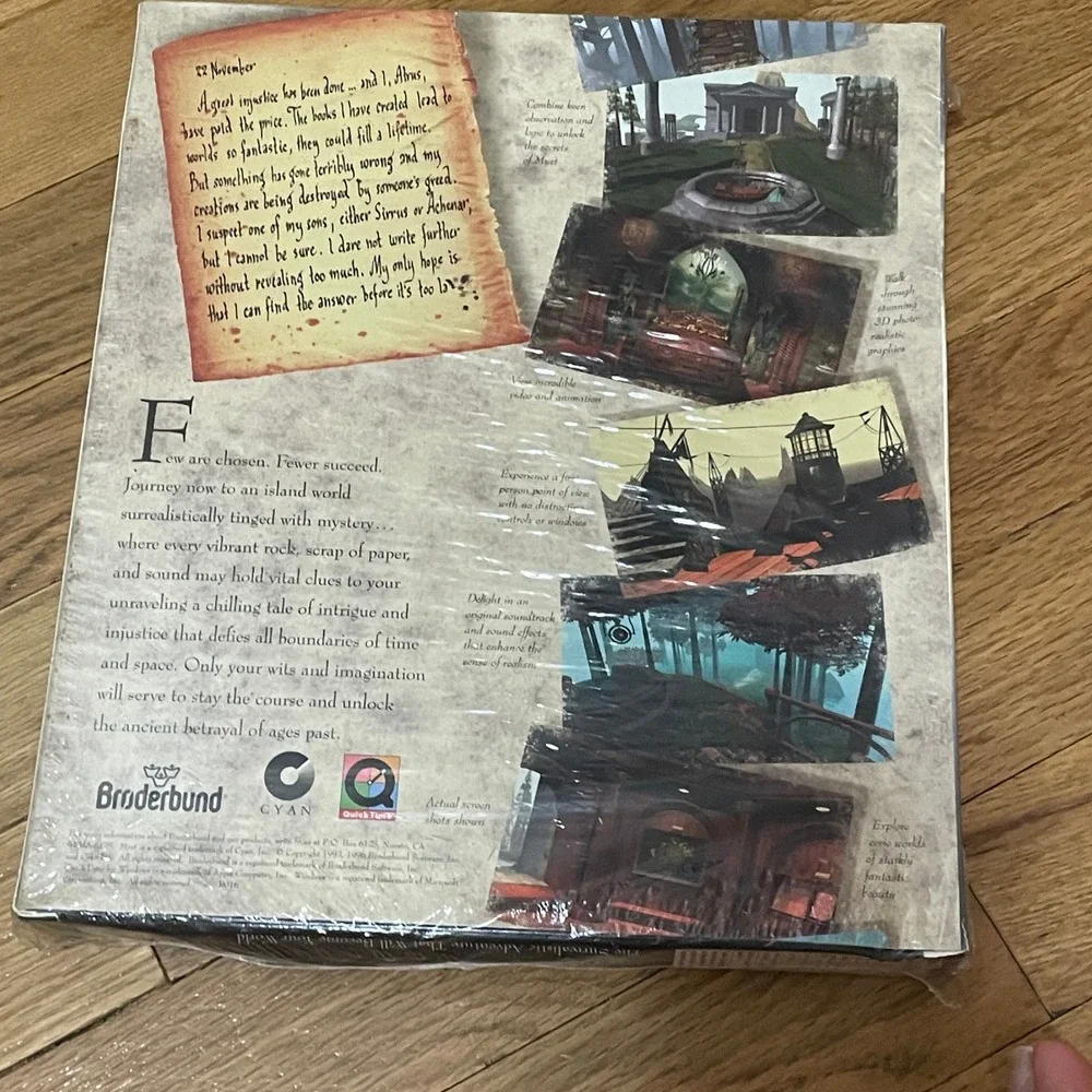 Myst PC Big Box Game Windows 3.1 95 Factory Sealed VTG Broderbund Cyan CD-ROM